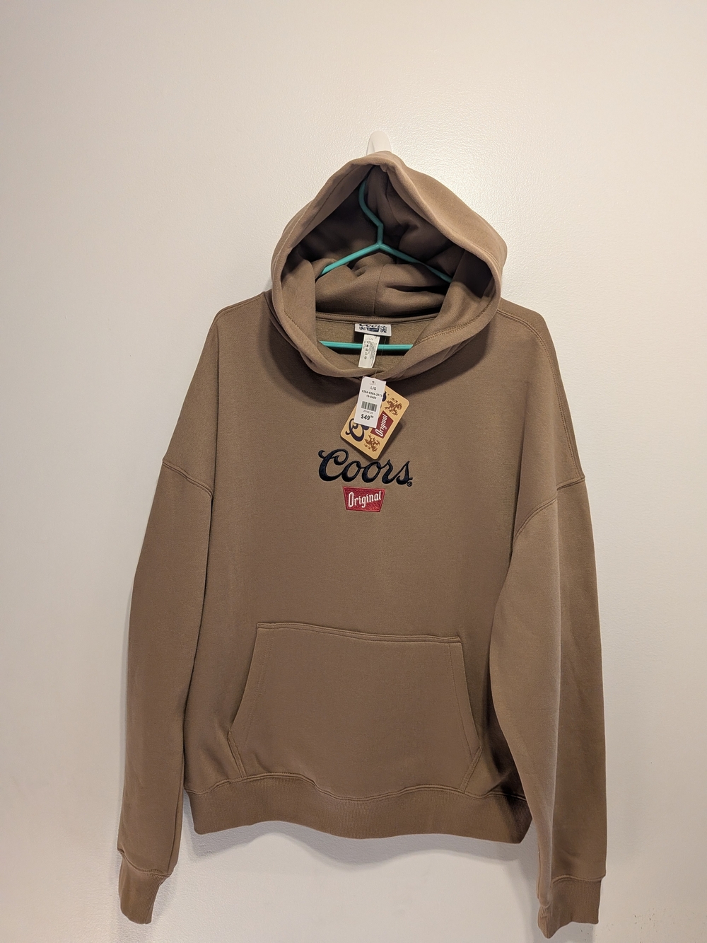 Coors Original Logo Hooded Sweatshirt - Brown/Tan